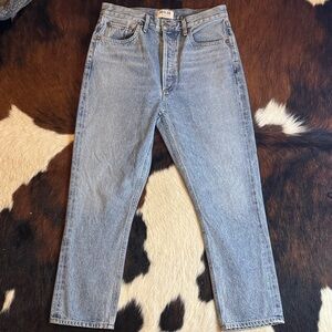 Agolde Riley High Rise Straight Crop Jeans